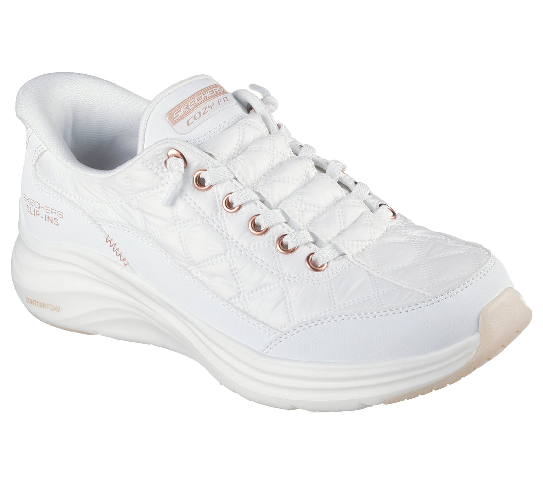 SKECHERS 150404 Deportiva casual acolchada Slip-Ins blanco