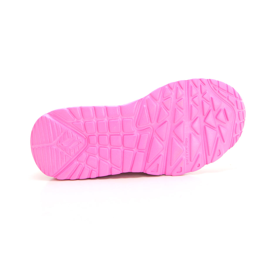 Skechers 314976L Deportiva niña suela corazones blanco rosa.