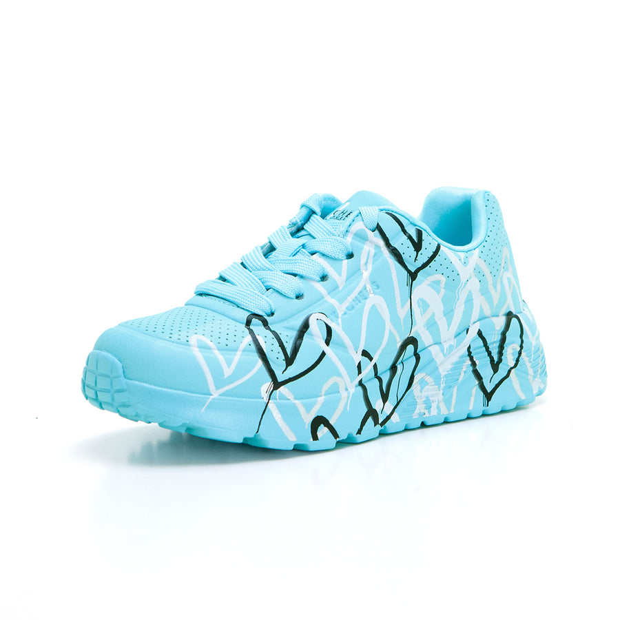 Skechers 314067L Deportiva corazones celeste