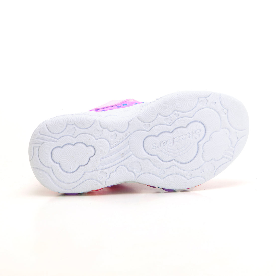 Skechers 302696N-L Deportiva luces corazones lavanda.