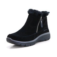 Skechers 167862 Botín mujer en serraje afelpado negro.