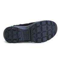 Skechers 167862 Botín mujer en serraje afelpado negro.