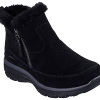 Skechers 167862 Botín mujer en serraje afelpado negro.
