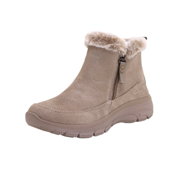 Skechers 167862 Botín mujer en serraje afelpado negro.