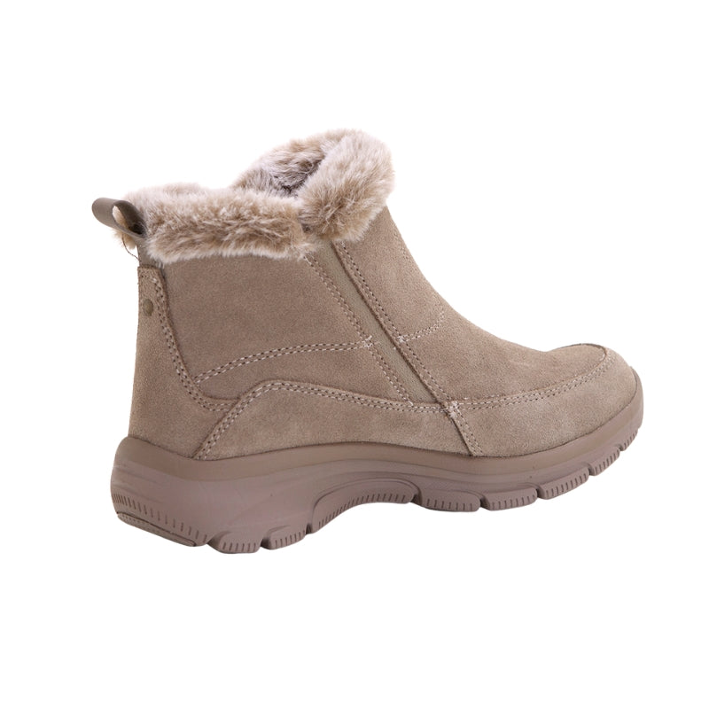 Skechers 167862 Botín mujer en serraje afelpado negro.