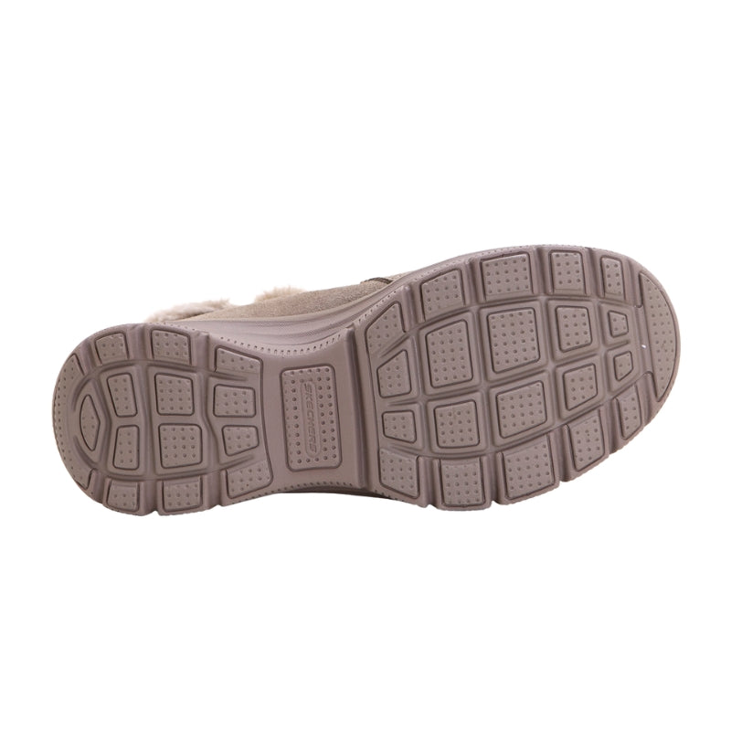 Skechers 167862 Botín mujer en serraje afelpado negro.