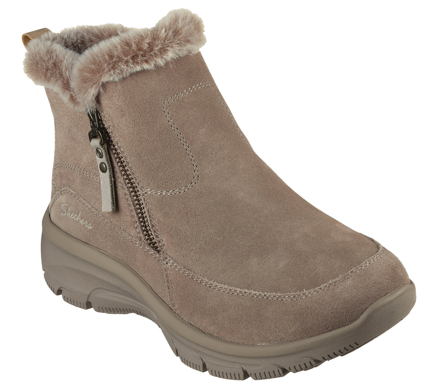 Skechers 167862 Botín mujer en serraje afelpado negro.