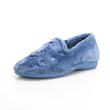 Cabrera 4505 Zapatilla de ir por casa cerrada mujer bordados azafata.