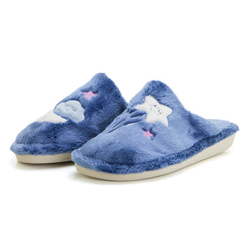 Cabrera 2484 Zapatilla de estar por casa destalonada luna estrella.