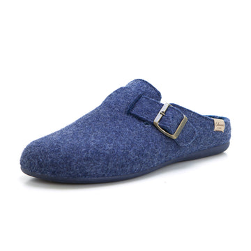 Cabrera 3657 Zapatilla de estar por casa tipo zueco marino.