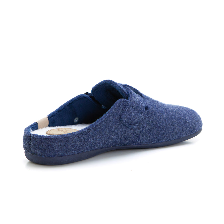 Cabrera 3657 Zapatilla de estar por casa tipo zueco marino.