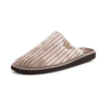 Cabrera 2899 Zapatilla de estar por casa destalonada hombre pana taupe.