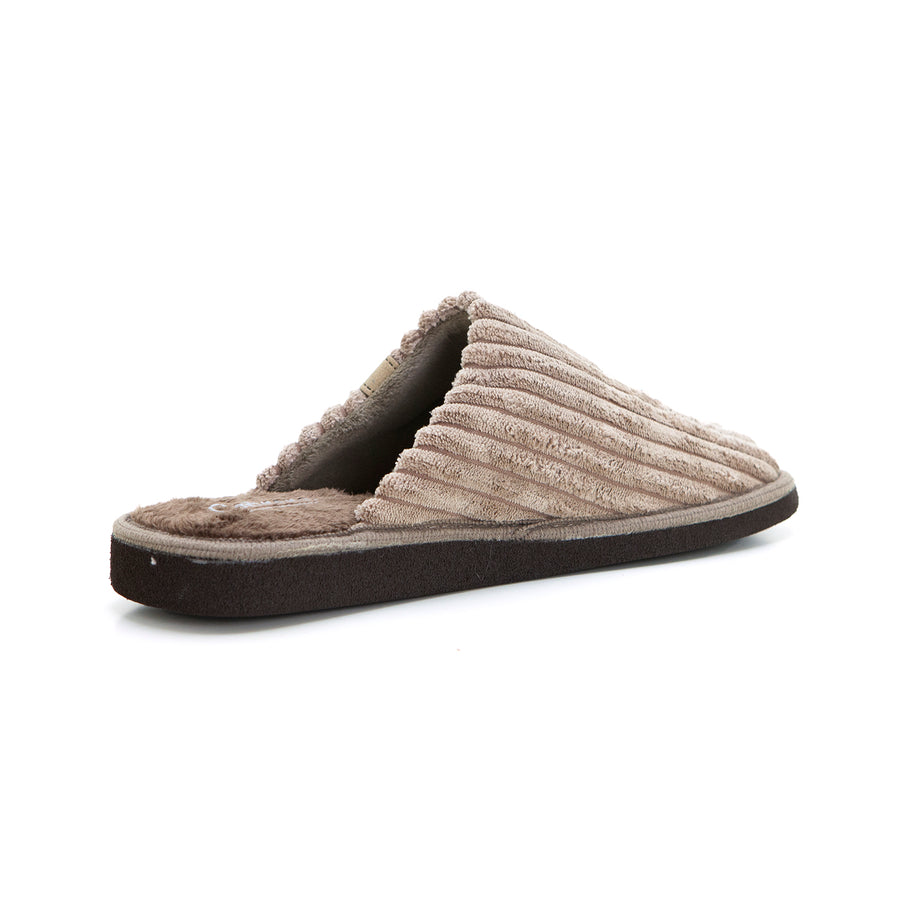 Cabrera 2899 Zapatilla de estar por casa destalonada hombre pana taupe.