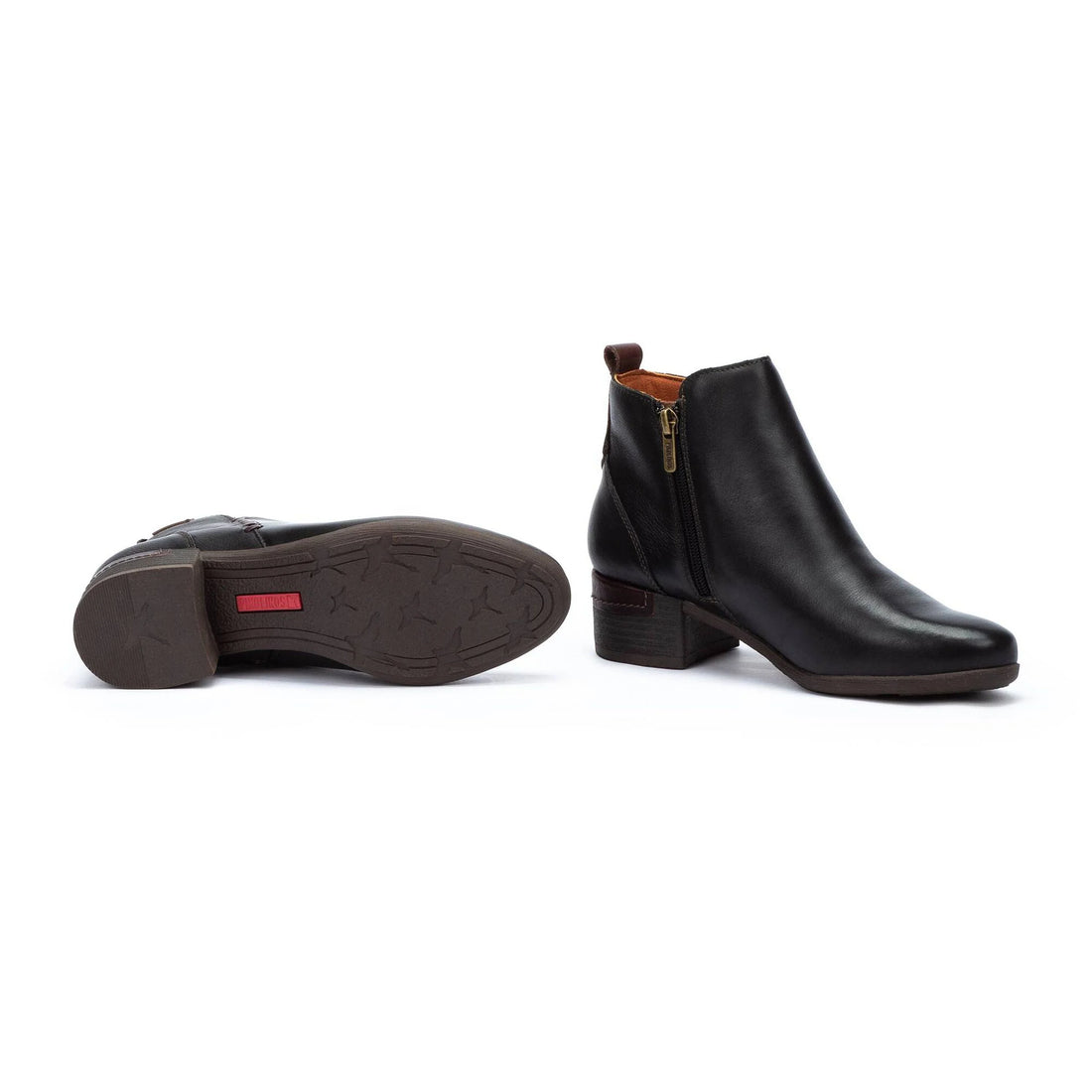 Pikolinos W6W-8950 Botín tacón medio negro.