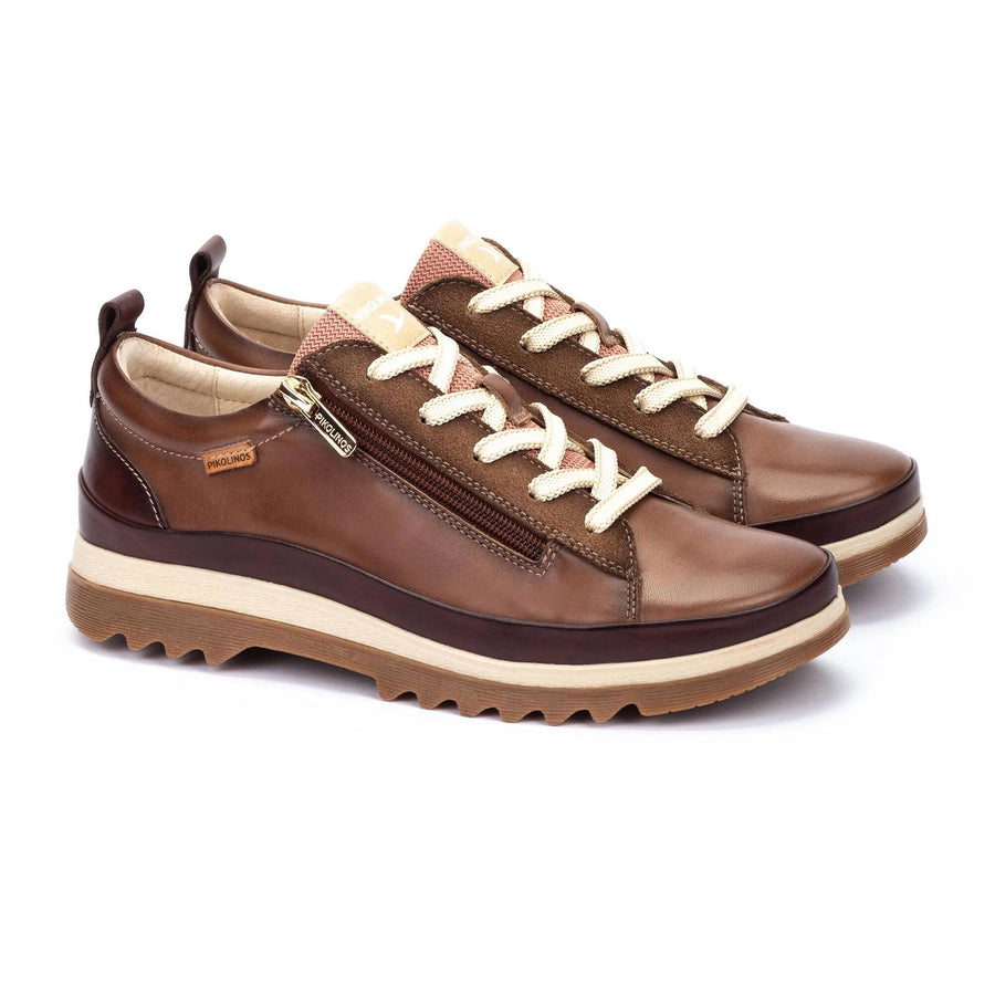 Pikolinos W3W-6979 Zapato casual con cremallera topo.