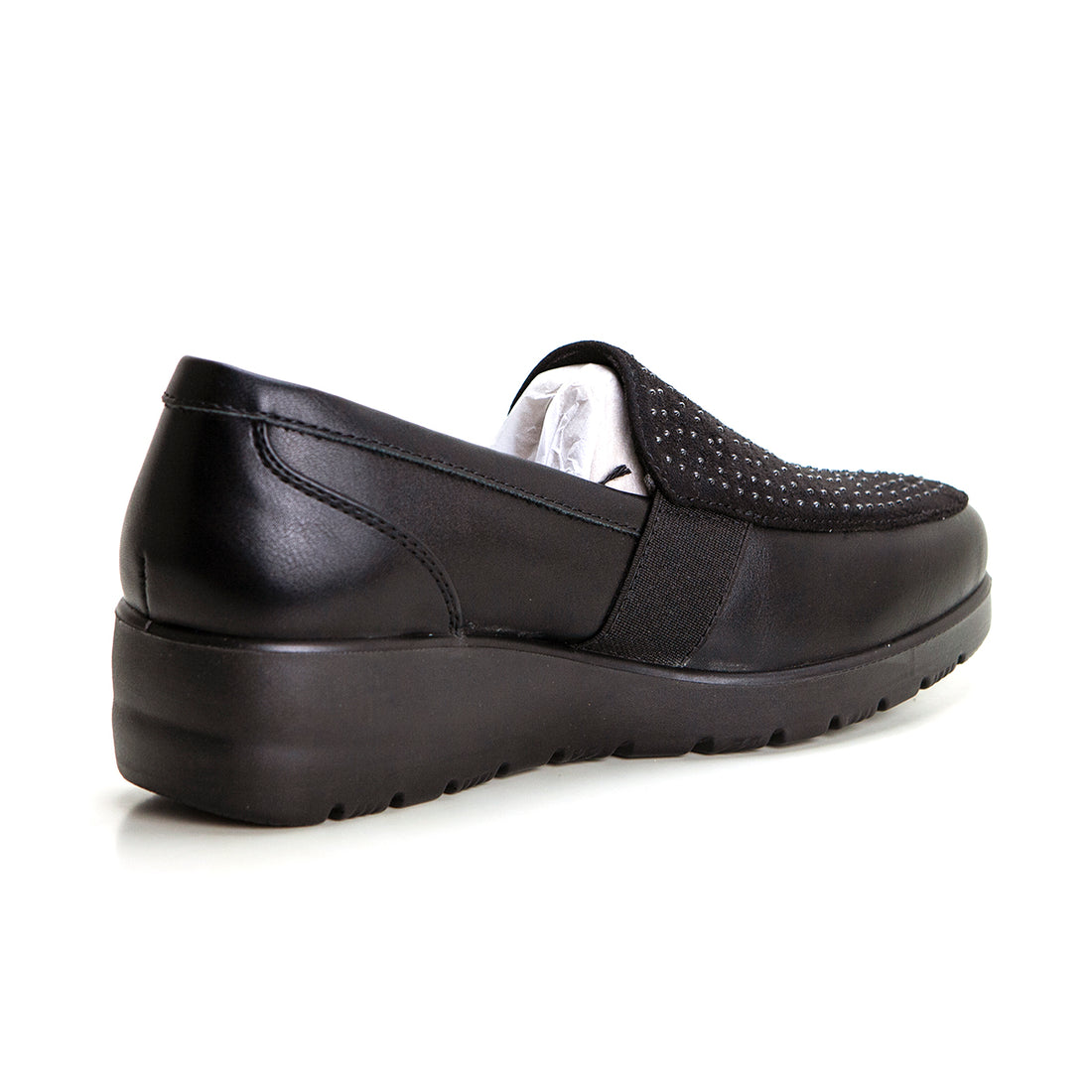 Doctor Cutillas 45410 Mocasín confort de cuña media negro.