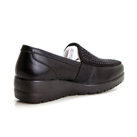 Doctor Cutillas 45410 Mocasín confort de cuña media negro.
