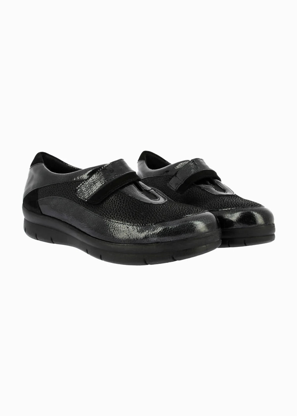 Doctor Cutillas 75605 Zapato confort velcro charol negro