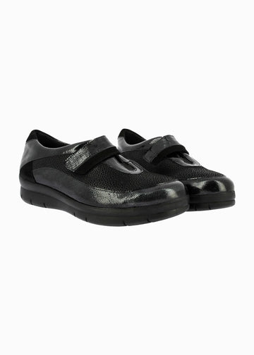 Doctor Cutillas 75605 Zapato confort velcro charol negro