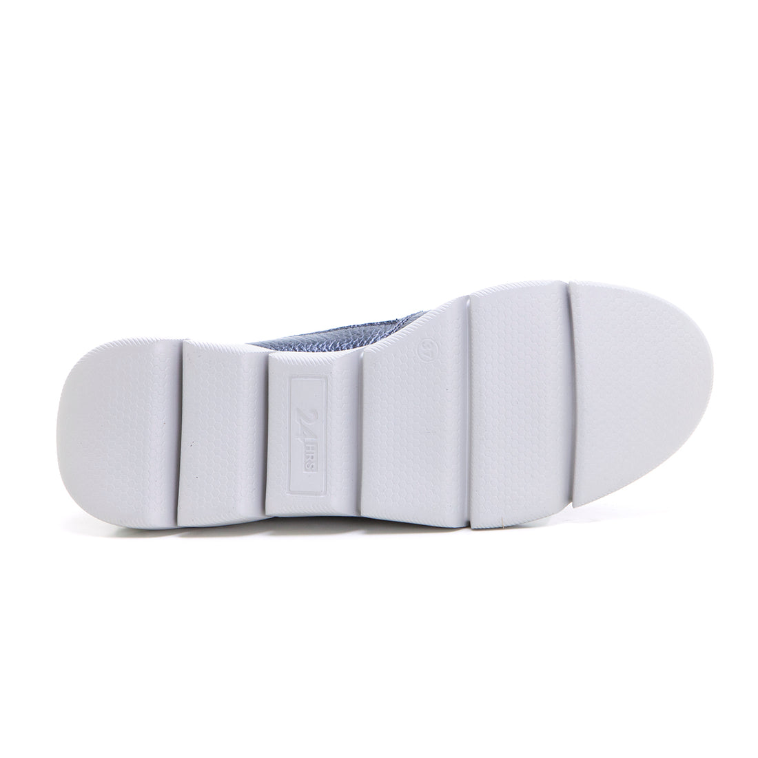 24HRS 26617 Sneaker piel metalizada cordón elástico
