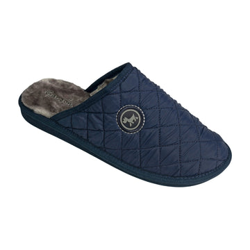 Garzón P933.391 Zapatilla de ir por casa hombre destalonada acolchada marino.
