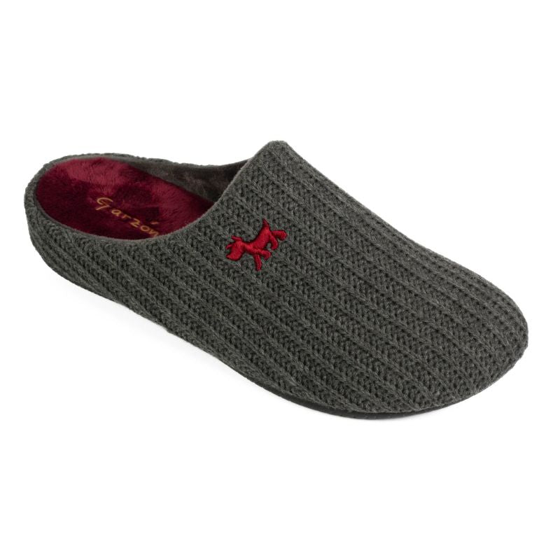 Garzón 16302.409 Zapatilla de ir por casa hombre destalonada de lana gris