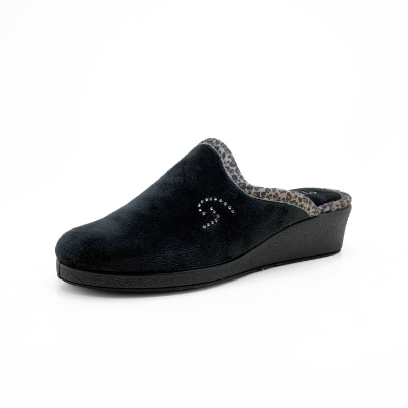 Garzón 1822.247 Zapatilla de estar por casa mujer con cuña leopardo