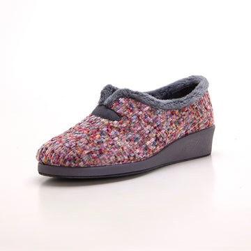 Garzón 1325.594 Zapatilla de estar por casa mujer con cuña cerrada multicolor.