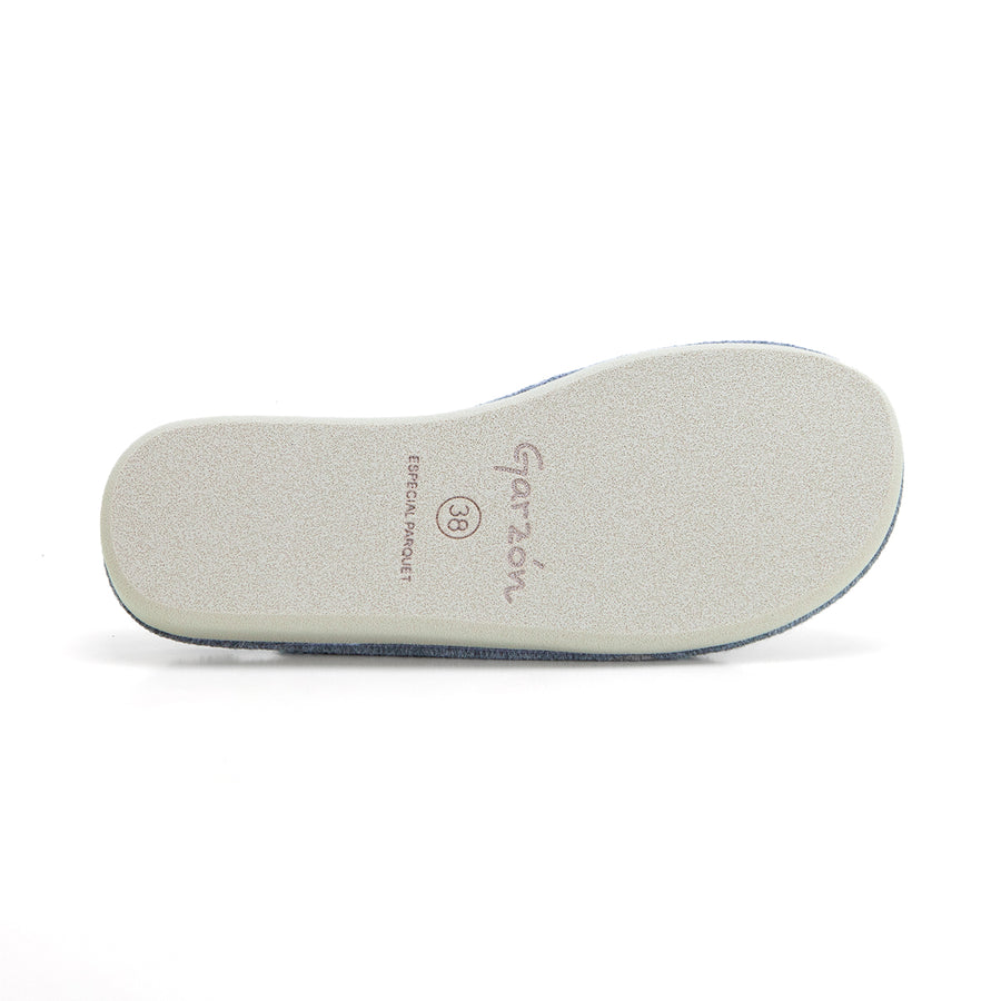 Garzón P450.357 Zapatilla de estar por casa destalonada lana gris.