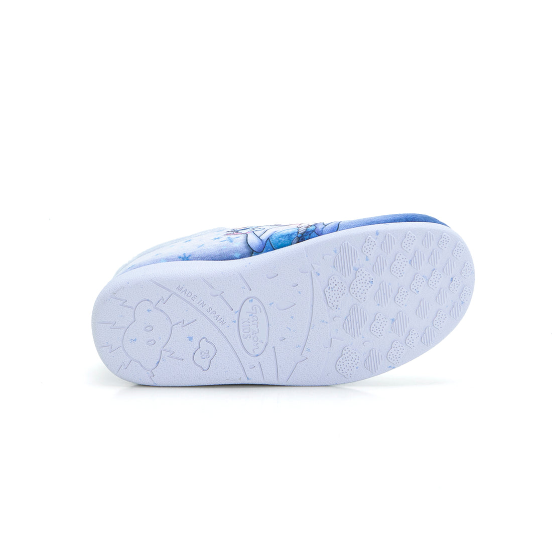 Garzón N4304.246 Zapatilla de estar por casa infantil cerrada velcro plata.