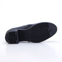 Valerias 2320 Zapato abotinado con cremallera negro.