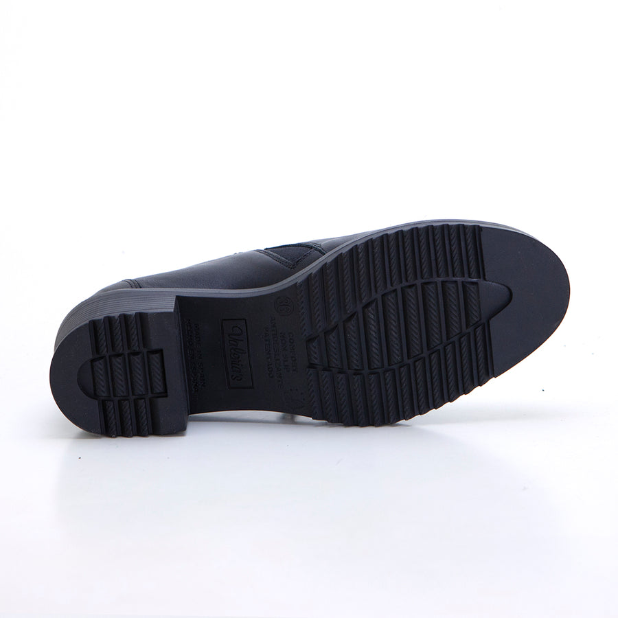 Valerias 2320 Zapato abotinado con cremallera negro.