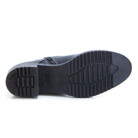Valerias 2326 Botín cordones tacón bajo negro.
