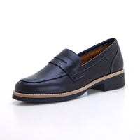Valerias 2393 Mocasín plano mujer negro.