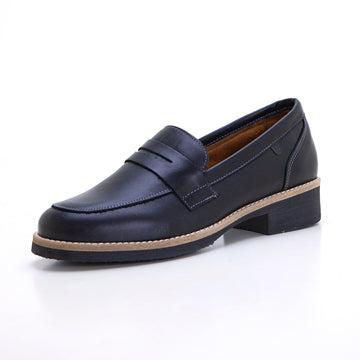Valerias 2393 Mocasín plano mujer negro.