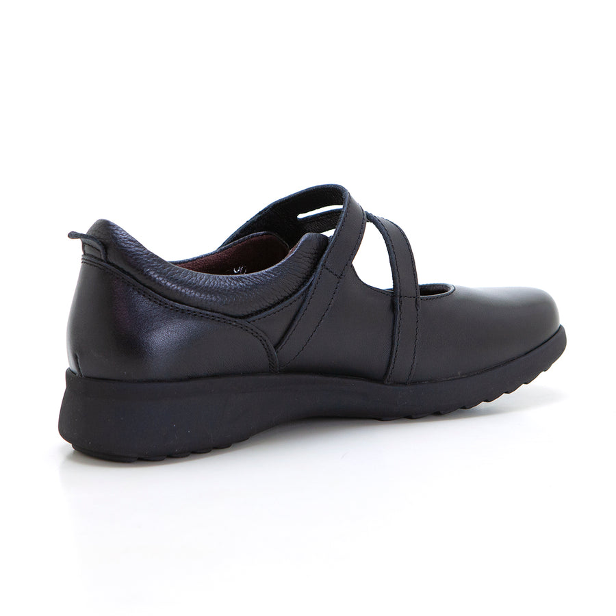 Treintas 4400 Mercedes de piel con velcro negro.
