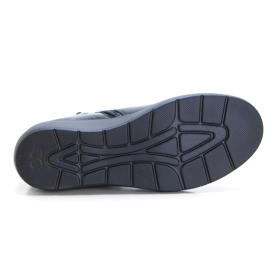 Treintas 4407 Botín plano pieza leopardo negro.