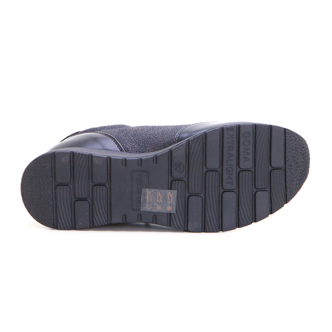 Treintas 4454 Zapato deportivo Lycra negro.