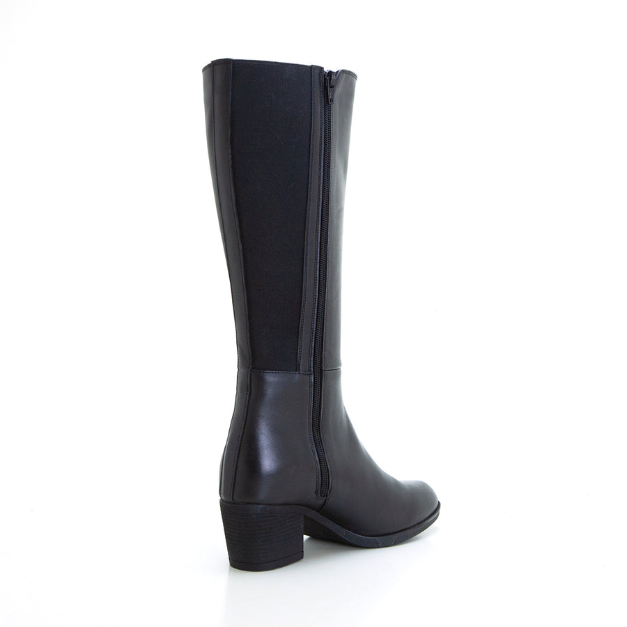 Treintas 1309 Bota con gemelo elástico negro.
