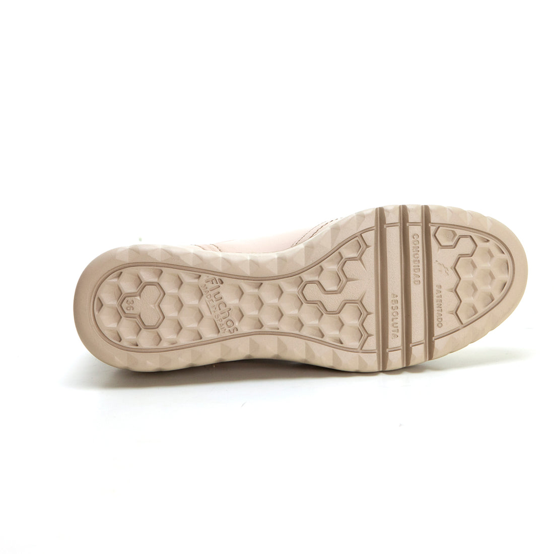 Fluchos F2096 Zapato deportivo de cuña con cordones elásticos porcelana.
