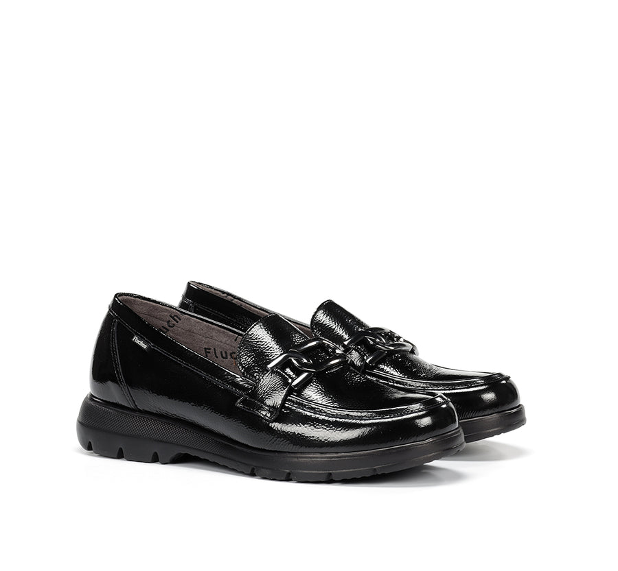 Fluchos F1794 Mocasín charol negro.