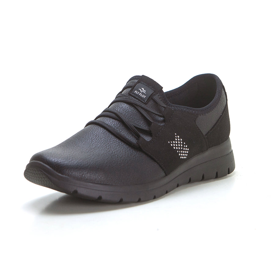 Fly Flot 27T18NX Zapato sport con cordones elásticos negro