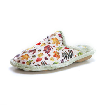 BioRelax 4538 Zapatilla de estar por casa hojas oliva