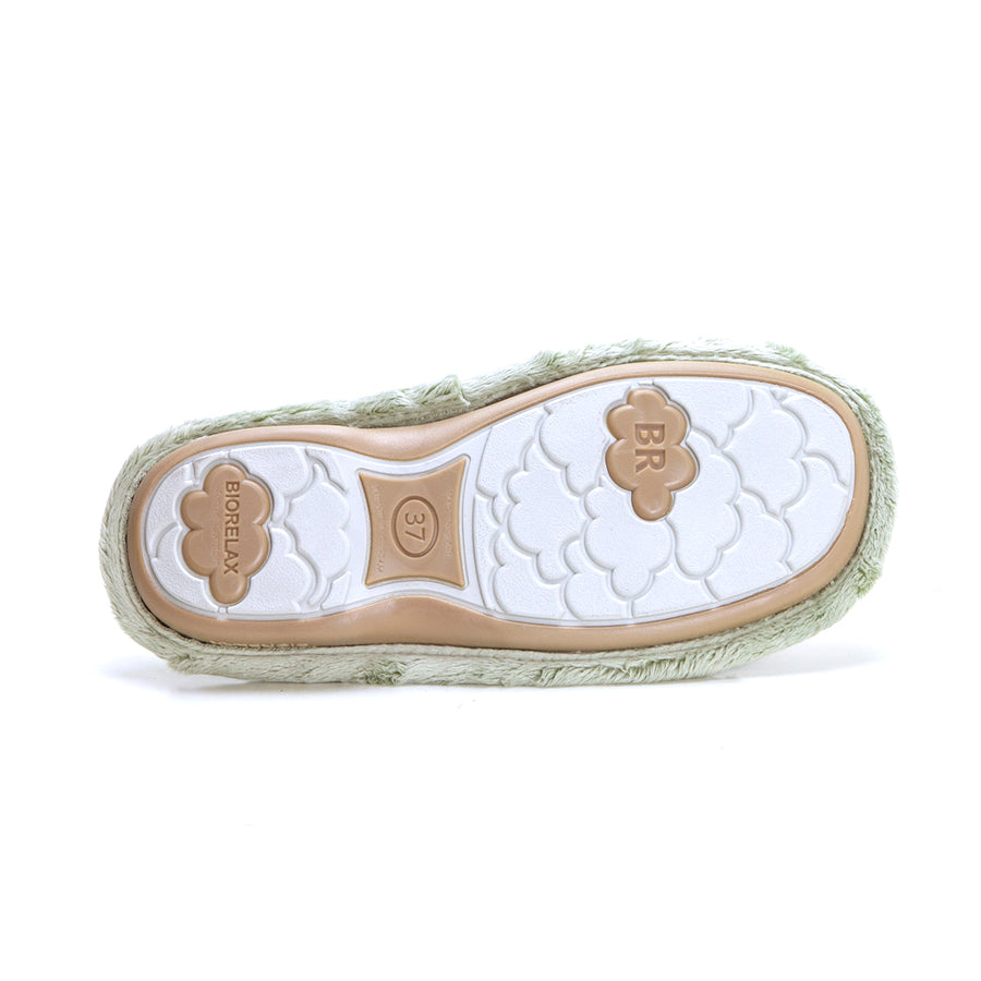 BioRelax 4538 Zapatilla de estar por casa hojas oliva