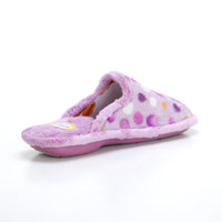 BioRelax 4670 Zapatilla de estar por casa destalonada lunares malva