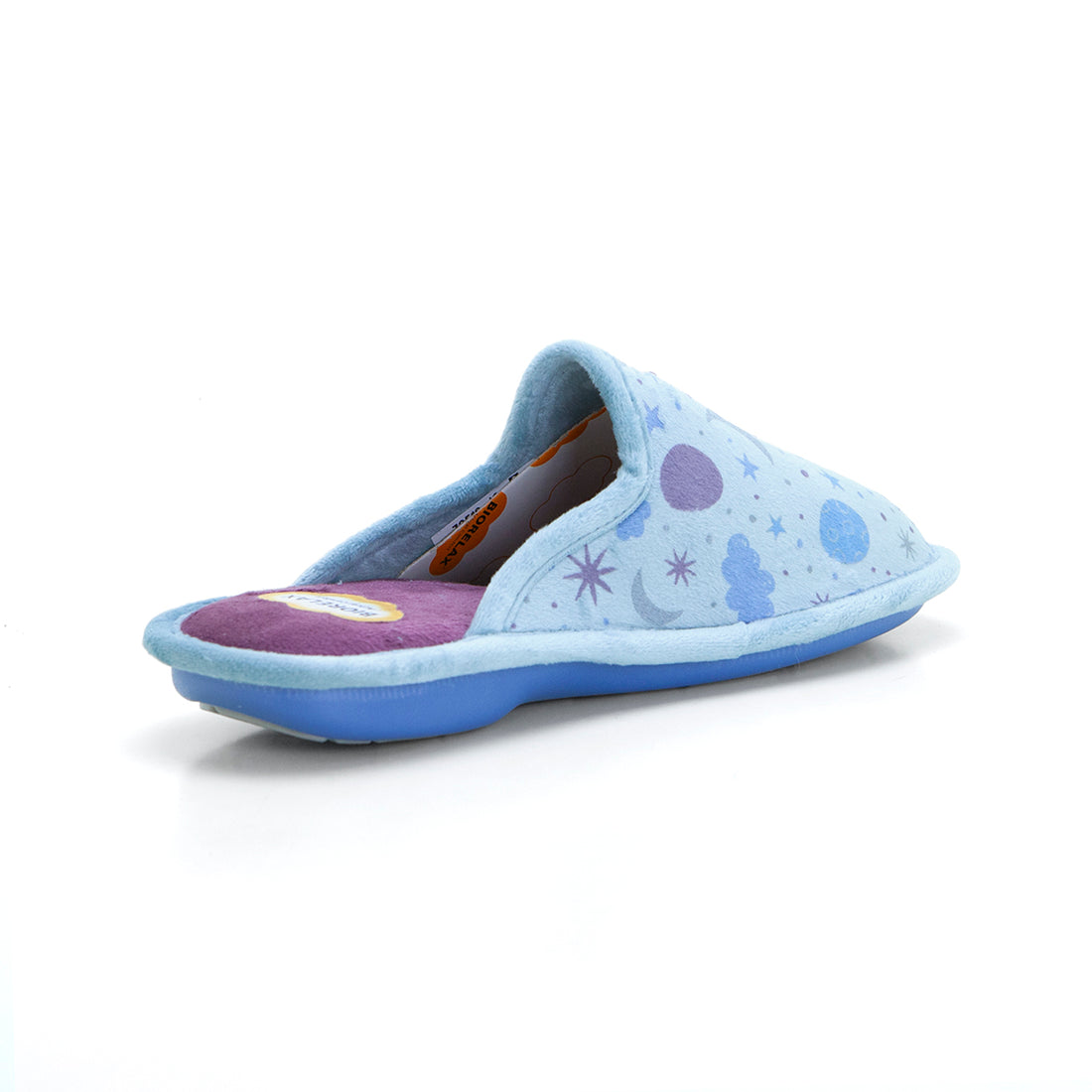 BioRelax 4665 Zapatilla de estar por casa destalonada estrellas oceano