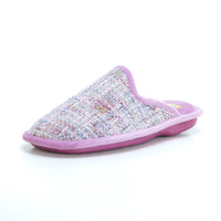 BioRelax 4649 Zapatilla de estar por casa destalonada jaspeado rosa