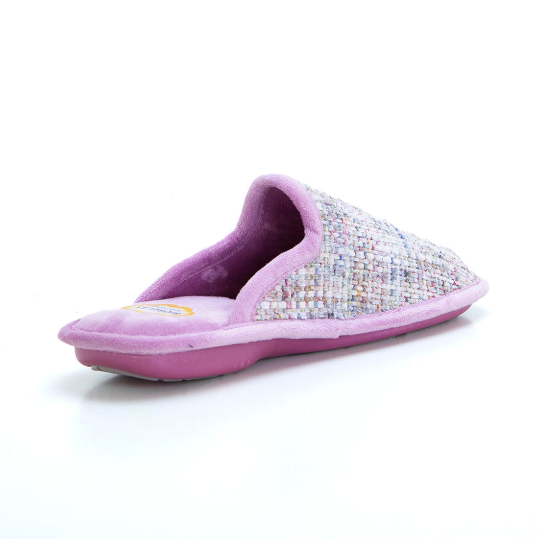 BioRelax 4649 Zapatilla de estar por casa destalonada jaspeado rosa