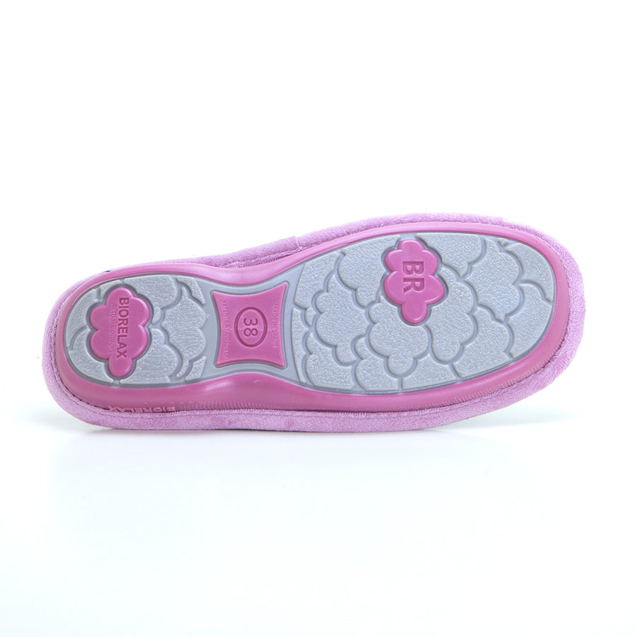 BioRelax 4649 Zapatilla de estar por casa destalonada jaspeado rosa