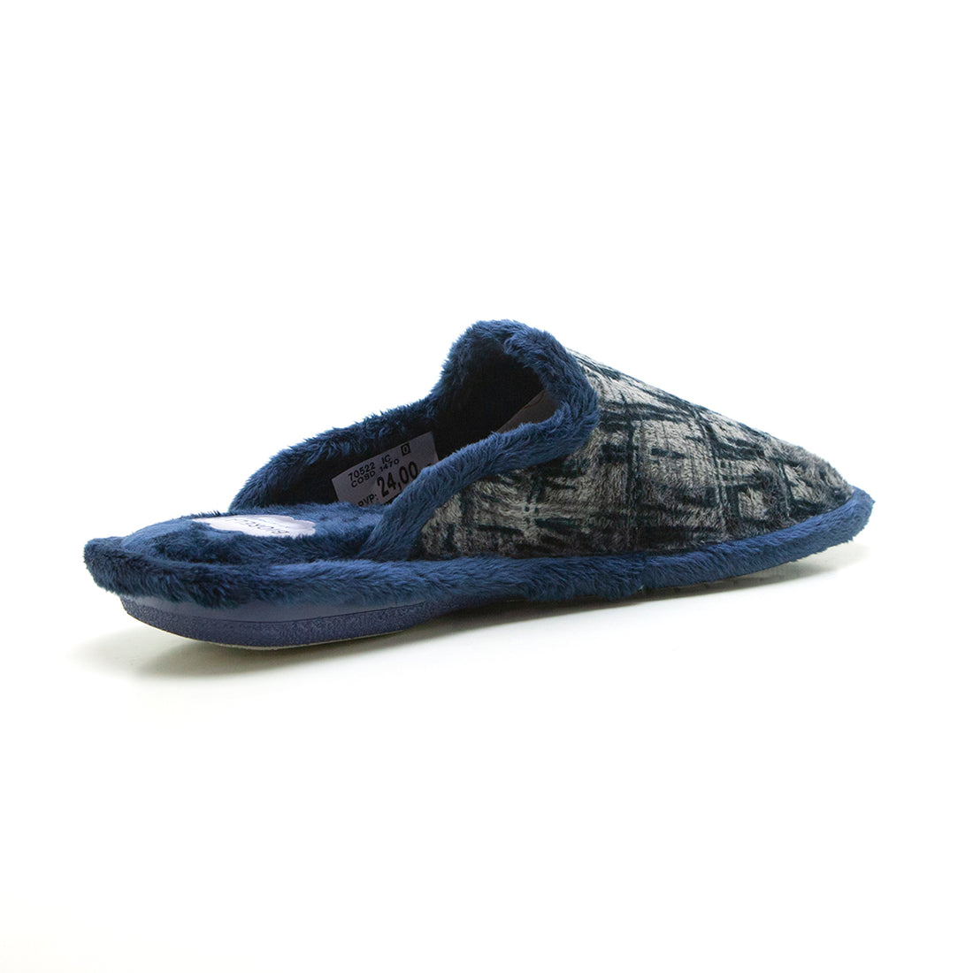 BioRelax 1470 Zapatilla de estar por casa jaspeado marino.